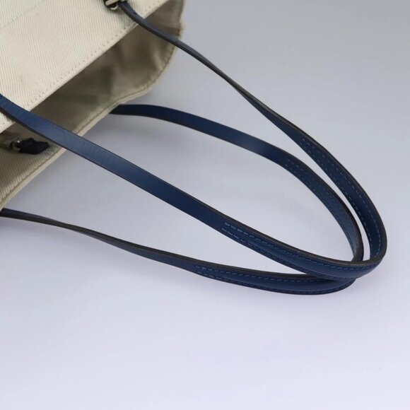 LOUIS VUITTON Cabas PM Tote Bag Canvas White Blue M94504 LV Auth ep5538 - Picture 7 of 16